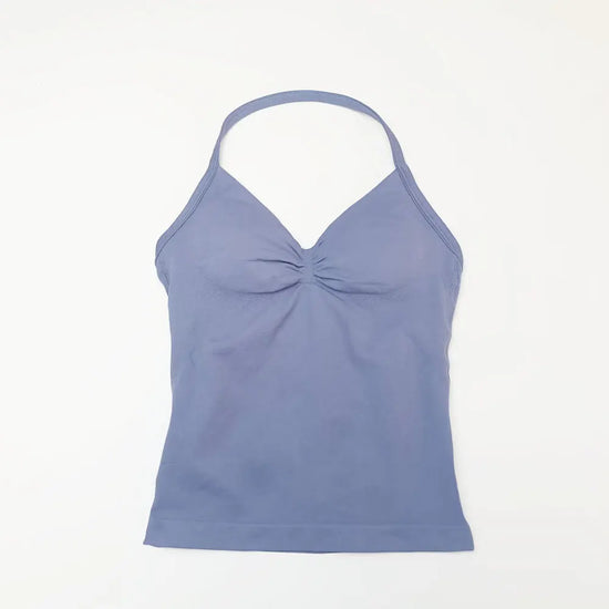 NCLAGEN Impact Longline Strappy Top Sports Yoga Vest Underwear Women's Fitness Top Gym Beautiful Back Bra Running Workout Halter - Tasawoq
