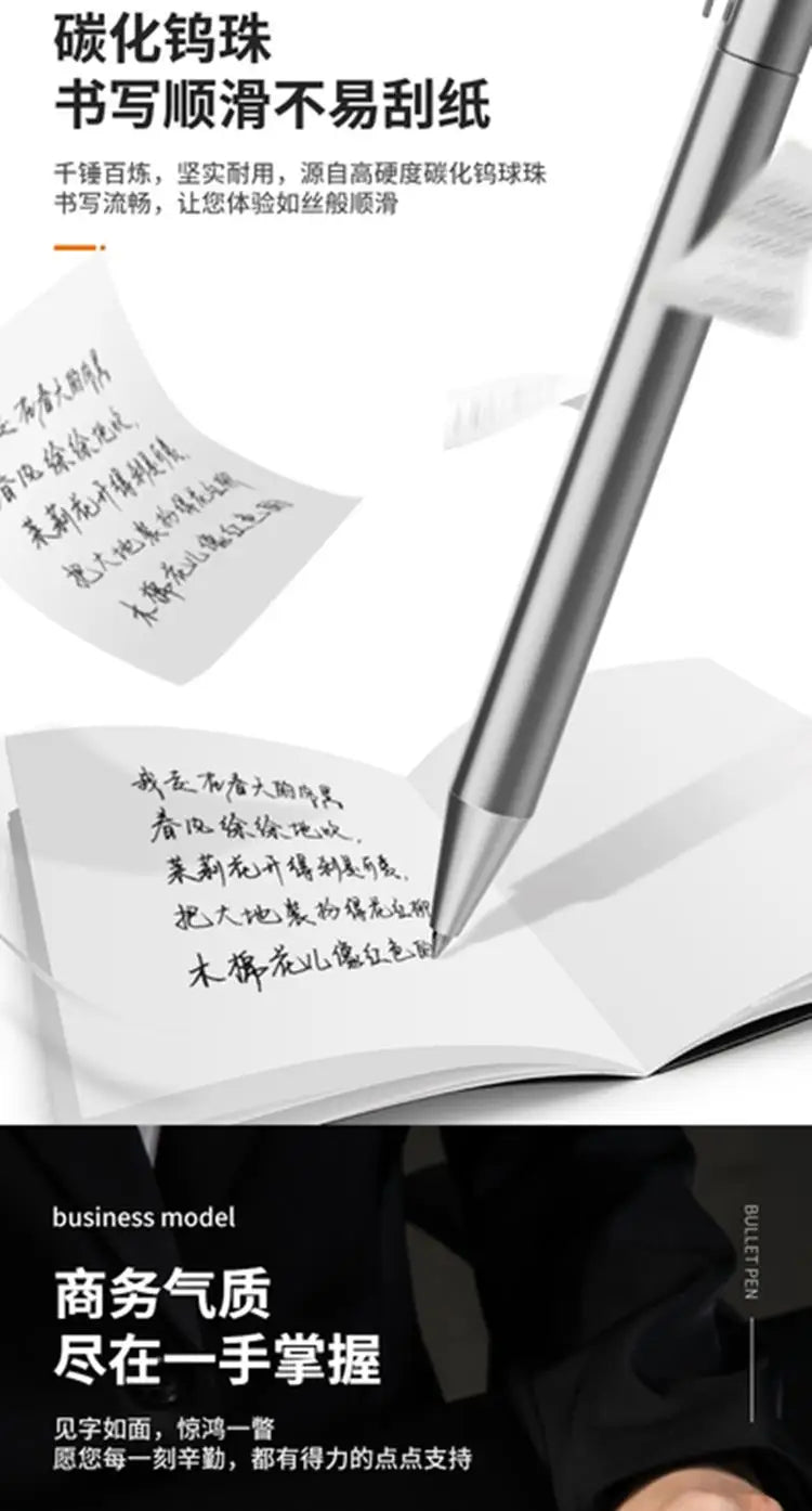 DELI Metal Sign Pen 0.5mm Gel Ink Pens Golden Silver Color Metallic Writing Pen Office Supplies