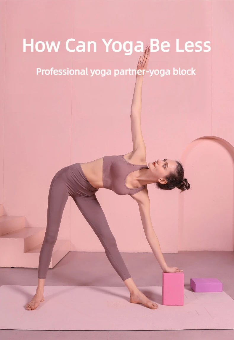 Yoga Blocks Gym Foam Brick Pilates Training Exercise Fitness Bolster Pillow Cushion Stretching Body Shaping Building Cubes - Tasawoq