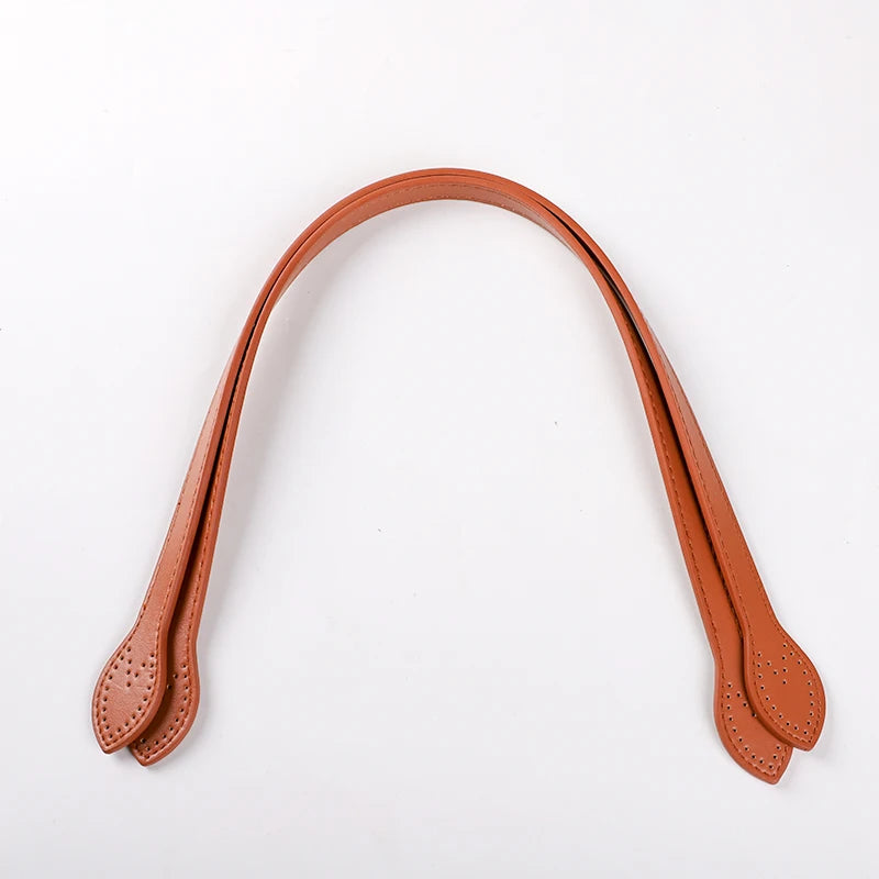 2Pcs 60cm PU Leather Bag Handle Shoulder Bag Strap Replacement Handbag Belt Straps DIY For DIY Women Handmade Bag Accessories - Tasawoq
