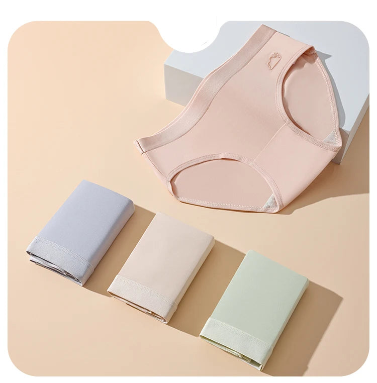 7Pcs Week Pants Cotton Women Panties Breathable Solid Underwear Cute Girls Briefs Soft Underpants Sexy Low Waist Female Lingerie - Tasawoq