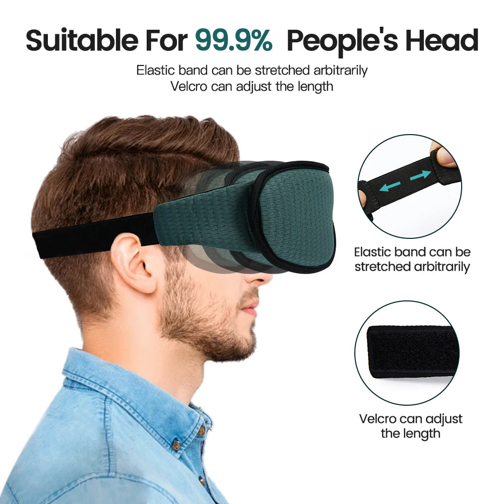3D Sleeping Mask Block Out Light Sleep Mask For Eyes Soft Sleeping Aid Eye Mask for Travel Eyeshade Night Breathable Slaapmasker - Tasawoq