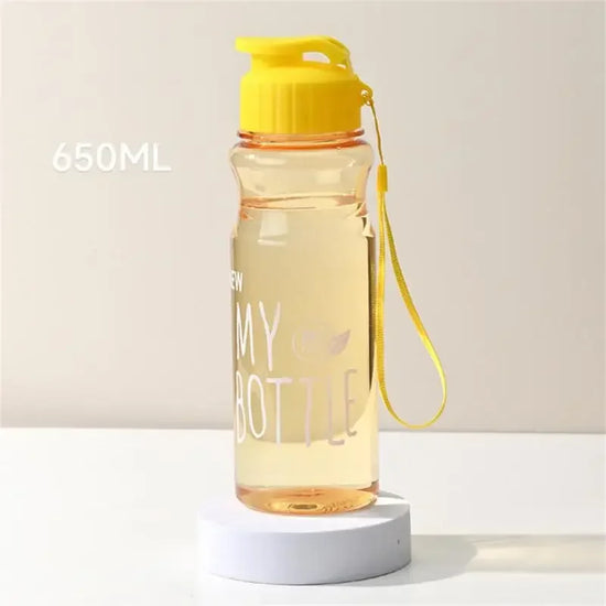 Gift Plastic Water Bottle Large Capacity Sports Kettle Wholesale Transparent Cold Water Cup Outdoor Portable 650ml