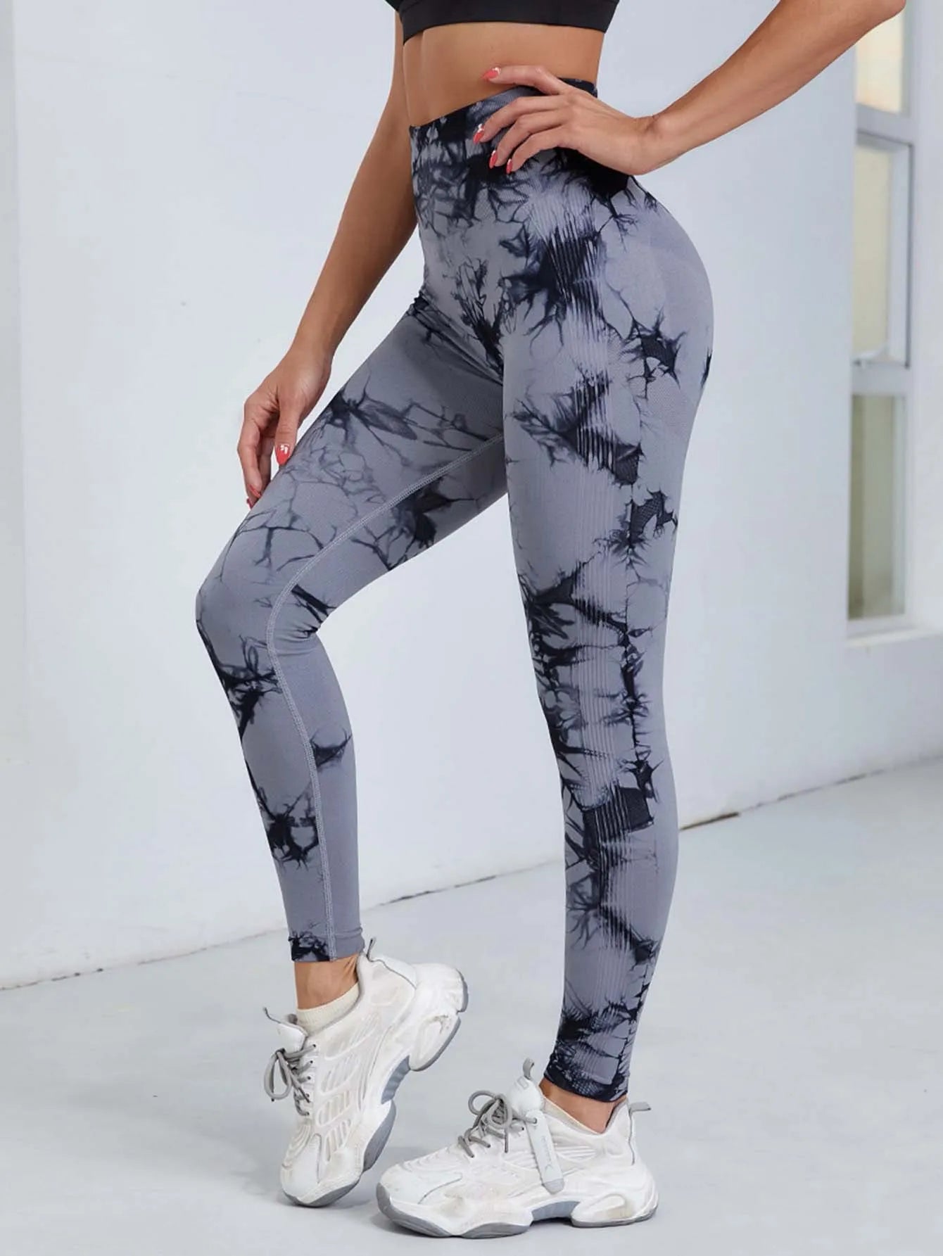Tie Dye Yoga Pants Sport Leggings Women Seamless High Waist Push Up Woman Tights Fitness Workout Leggins Gym Clothing 2023 New - Tasawoq