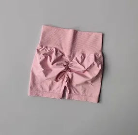 Peach Hip Lifting Sports Shorts Women High Waist and Waist Tightening Slimming Running Hip Speed Drying Three Point Tight Pants - Tasawoq