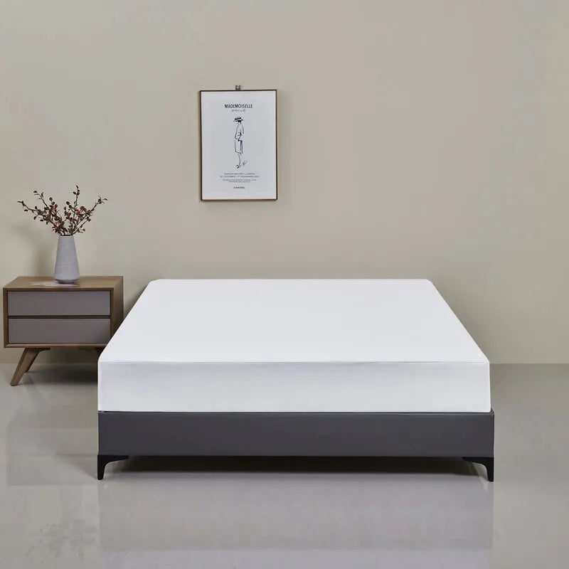 Safe Waterproof Mattress Protector, Soft Comfortable Breathable Solid Color Bedding Mattress Cover Fitted, Machine Washable - Tasawoq