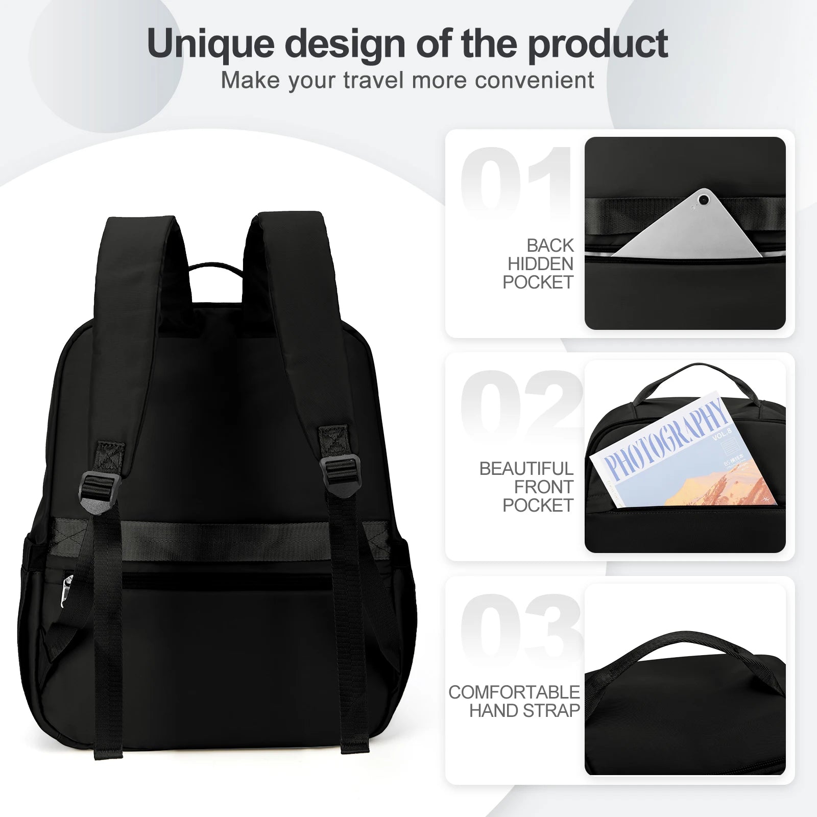 Ryanair Backpack 40x20x25 Cabin Bag, Hand Luggage Travel Backpack for Easyjet Cabin Bag 45x36x20, Laptop Backpack for Women/Men - Tasawoq