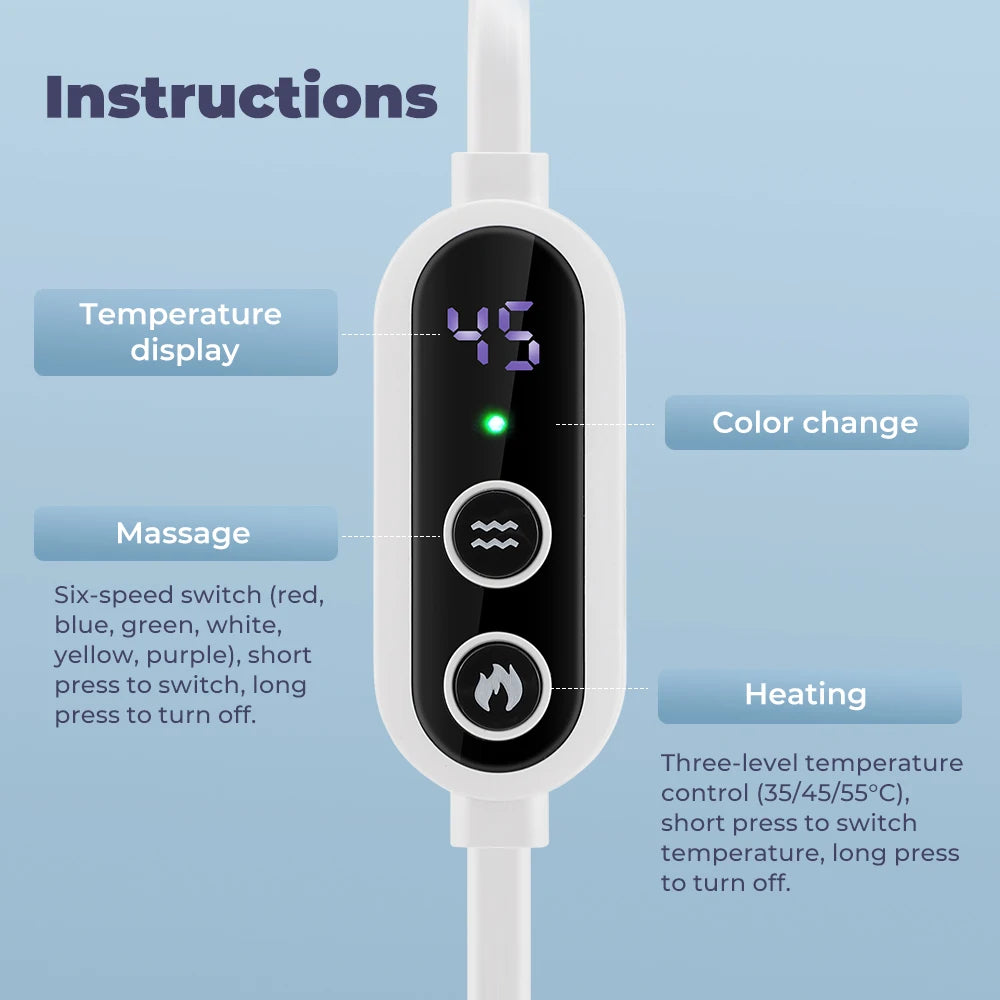 Hot Compress and Massage Eye Mask Electric Heated Eye Massager for Relieve Eye Strain Dark Circles Sleeping Mask Eyeshades - Tasawoq