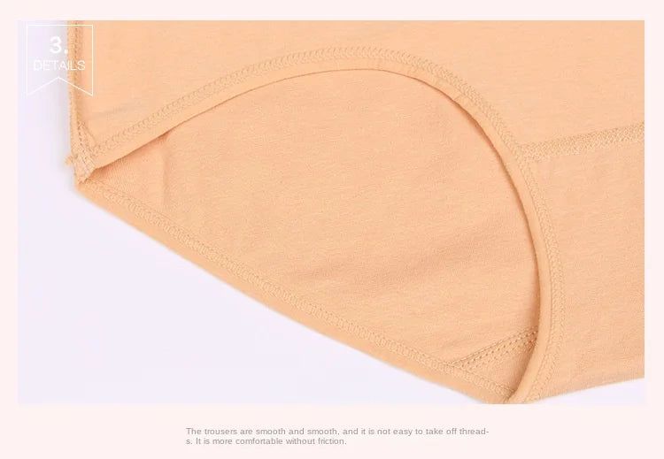 4Pcs/Lot High Waist Underwear Cotton Panties Women Body Slim Abdominal Underwear Plus Size Girls Briefs Female Lingerie Shaper - Tasawoq