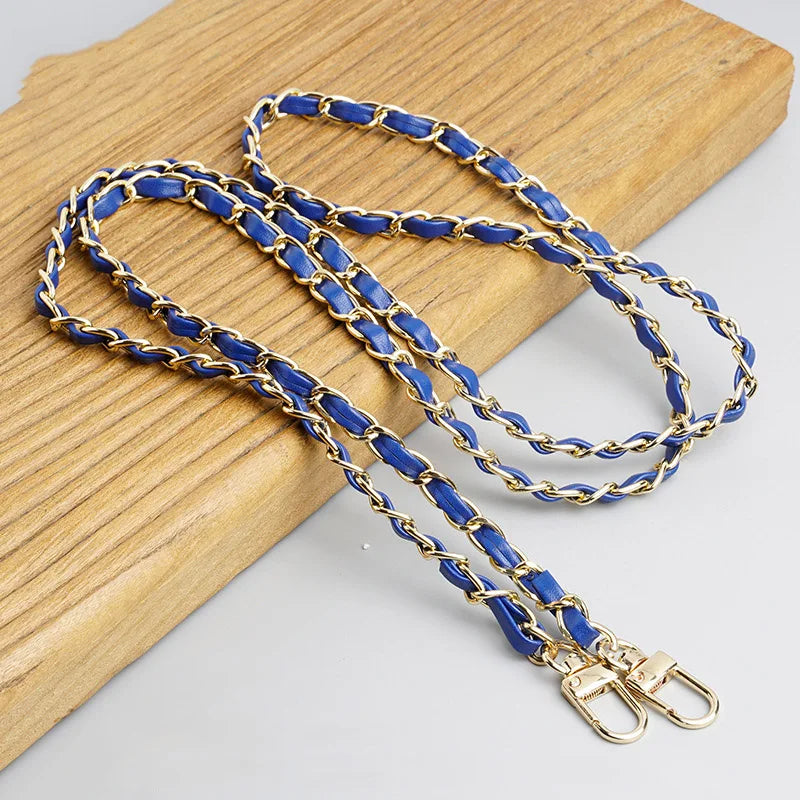 120cm Purse Chain Strap Crossbody Handbag Chains Replacement Leather Shoulder Bag Chain Straps Diy Women Girl Bag Part Accessory - Tasawoq