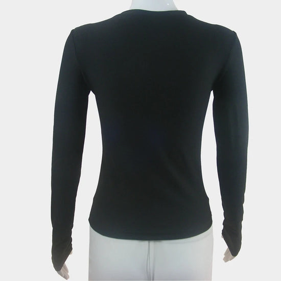 Woman Clothing Long Sleeve T-shirt Slim Fit Tops Female O-Neck Knitted Close-fitting Tee Shirt Street Wear 2024 New 2408 - Tasawoq