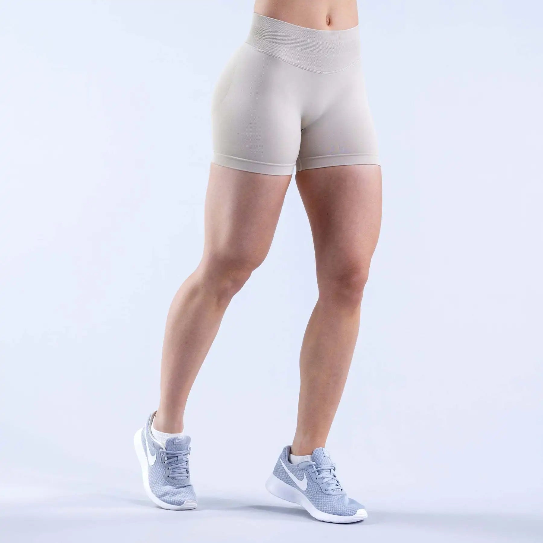 NCLAGEN Women Low Rise Impact Shorts Sports Workout Gym Running Seamless Leggings Scrunch Booty Hip Lifting Yoga Biker Shorts - Tasawoq