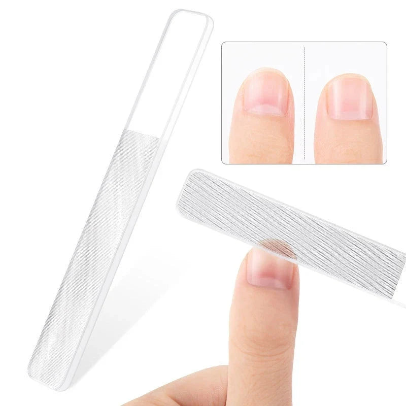 Nail Art File Buffing Transparent Sanding Polishing Durable Nano Glass File Manicure Professional Supplies Accessories Tools - Tasawoq