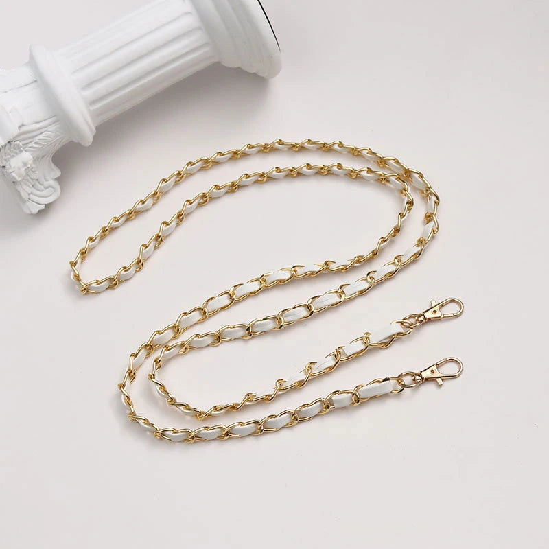 120cm Purse Chain Strap Crossbody Handbag Chains Replacement Leather Shoulder Bag Chain Straps Diy Women Girl Bag Part Accessory - Tasawoq