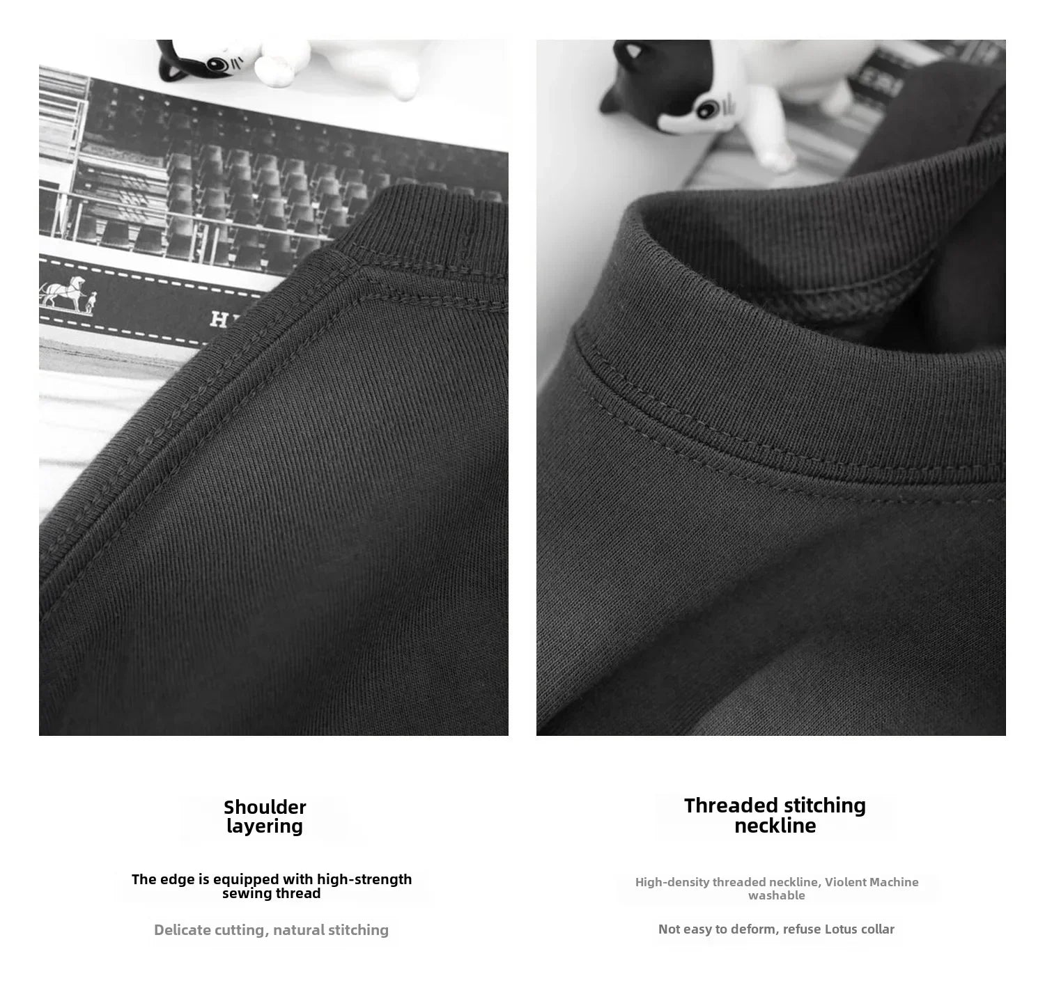 Summer Cotton Heavy Duty 300grams American Pure Cotton Short Sleeves T-shirt Men Casual Base Top Oversized T Shirt - Tasawoq