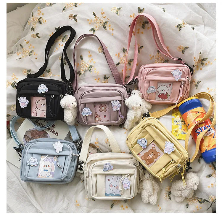New Kawaii Bag Girls 2025 New JK Transparent Bag Small Crossbody Bag For Women Purses and Handbags Shoulder Bag Itabag Bolso - Tasawoq