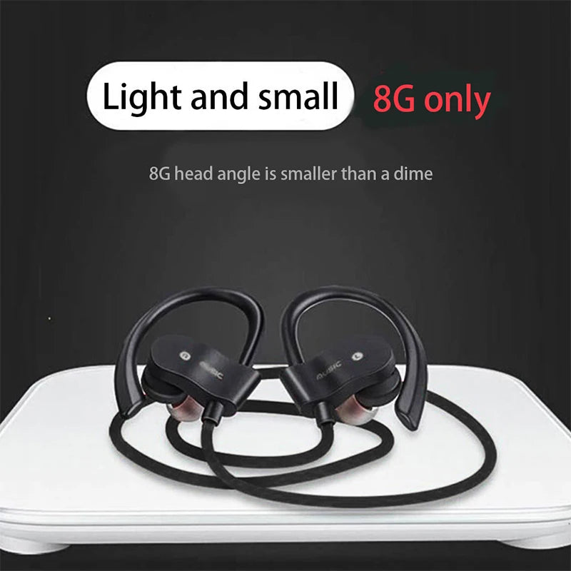 Wireless Headphones Earloop Ear Hook Earbuds Wireless Bluetooth Headset Handsfree Neckband With Mic Bluetooth Earphones - Tasawoq