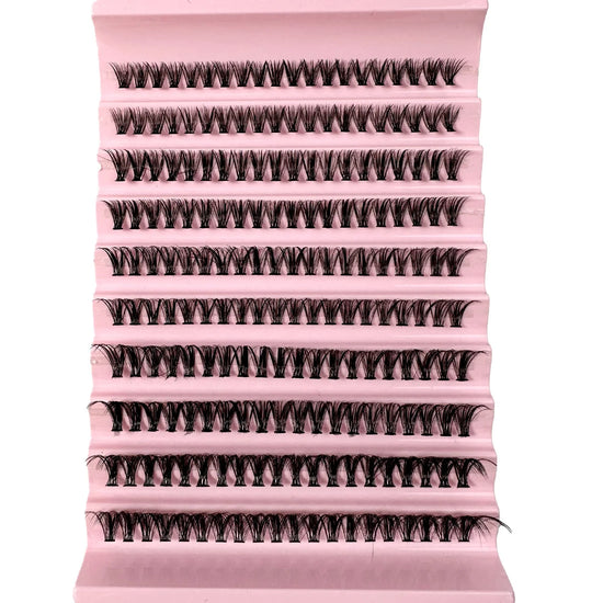 Faux Mink Eyelashes 540Cluster C Curled 9-16mm Mixed Natural Eyelash Extension 3D Russian Strip Personal Eyelash Makeup Tool - Tasawoq