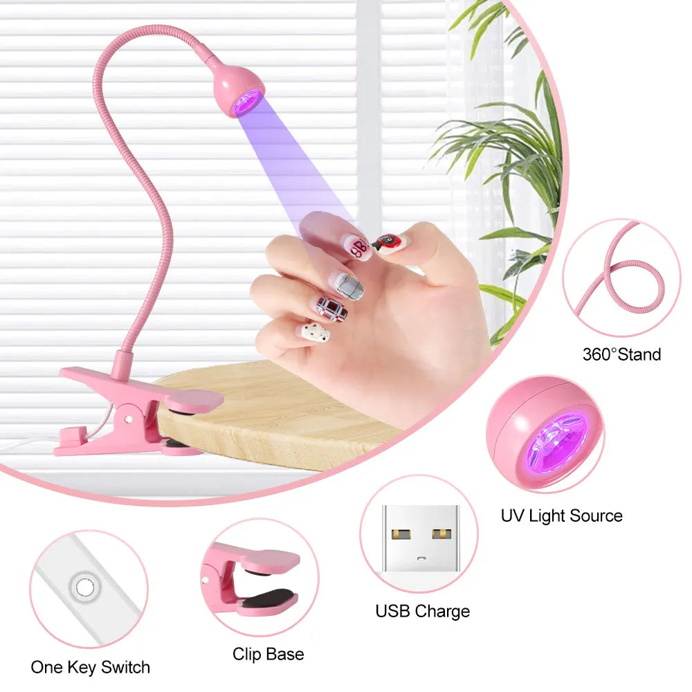 Nail Dryer LED Nail Lamp UV Lamp for Curing All Gel Nail Polish, 360 Degree Swivel to Free Your Hands, For Home Salon Tools - Tasawoq