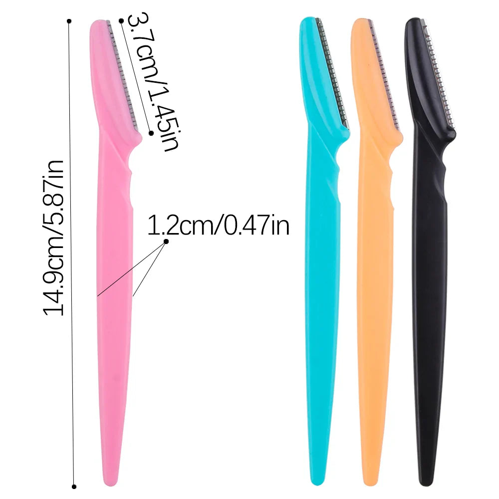3/4/10Pcs Eyebrow Trimmer Face Blade Shaver Portable Eye Brow Epilation Hair Removal Safety Eyebrow Cutting Woman Makeup Tools - Tasawoq