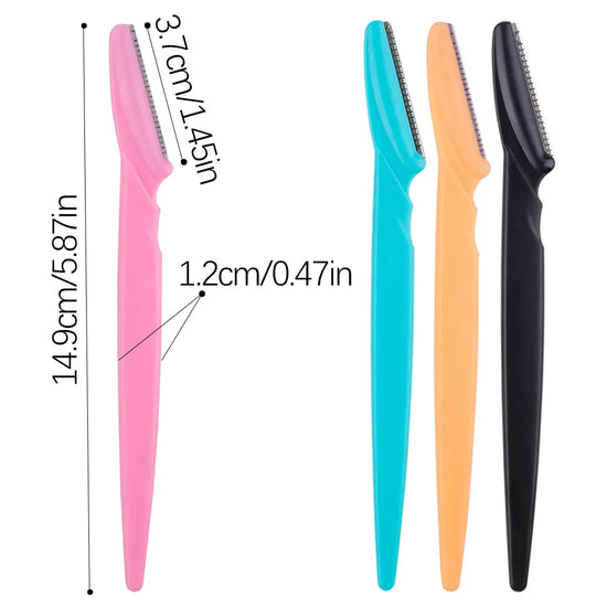 3/4/10Pcs Eyebrow Trimmer Face Blade Shaver Portable Eye Brow Epilation Hair Removal Safety Eyebrow Cutting Woman Makeup Tools - Tasawoq