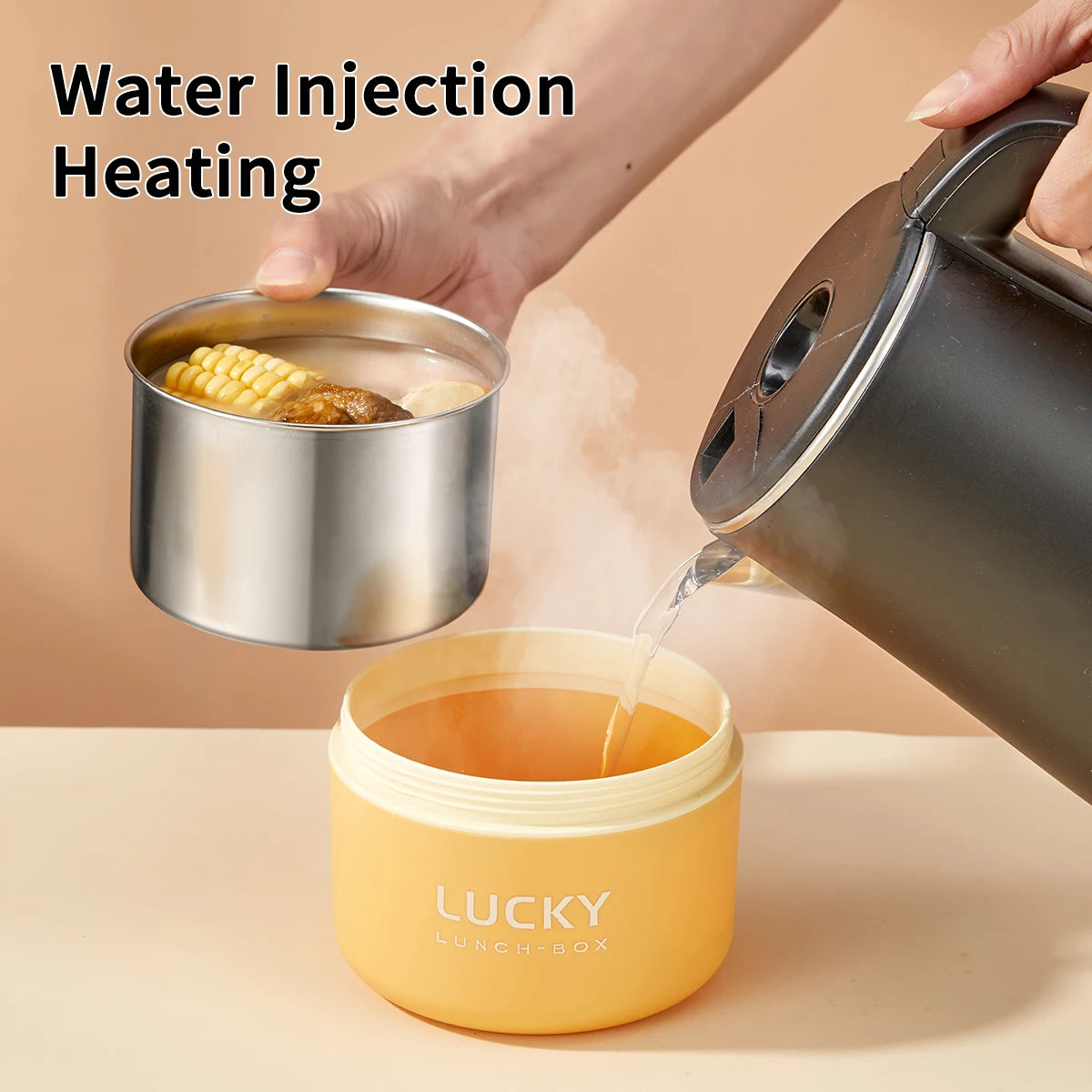 WORTHBUY Portable Sealed Thermal Lunch Box For Kids Stackable Microwave 304 Stainless Steel Bento Box Insulated Food Container