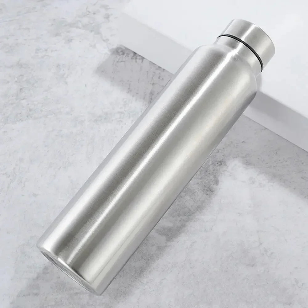 1000ML Stainless Steel Sport Bottle Single-Layer Red Water Cup Metal Flask Drinkware Camping Sports Gym - Tasawoq