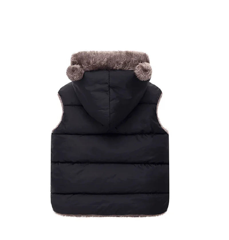 New Hooded Down Vest Coats Autumn Spring Baby Thick Warm Waistcoat Kids Outerwear Children Clothing Boys Girls Jackets Vest 2-6Y - Tasawoq
