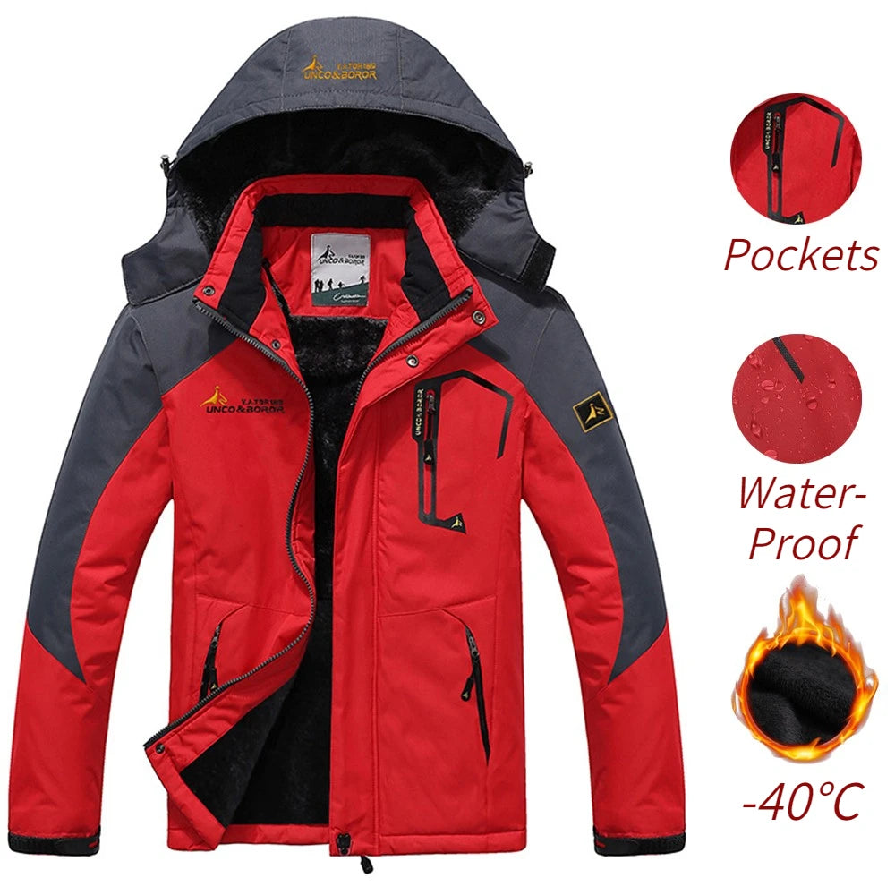 Winter Parka Men Windbreak Plus Thick Warm Windproof Fur Coats Male Military Hooded Anorak Jackets Men's Winter Jackets - Tasawoq