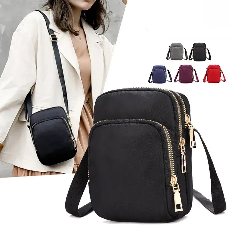 Women Bag Waterproof Shoulder Bag Crossbody Zipper Mobile Phone Lady Female Multifunction Handbag Wrist Purse Womens Pouch - Tasawoq