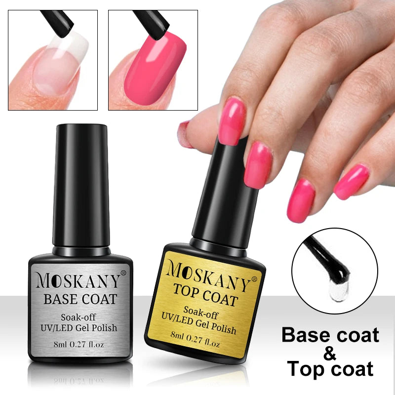 Acrylic No-acid Primer Nail Art Set With Base Coat And Top Coat Soak Off Gel Nail Polish For Nail Art Design Tool Kit - Tasawoq