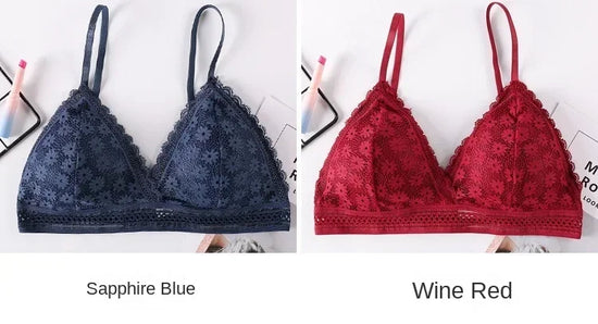 Sexy Floral Lace Bra Top For Women Push Up Female Lingerie breathable Bralette Removable Pad Thin Fashion New Wireless Bras - Tasawoq