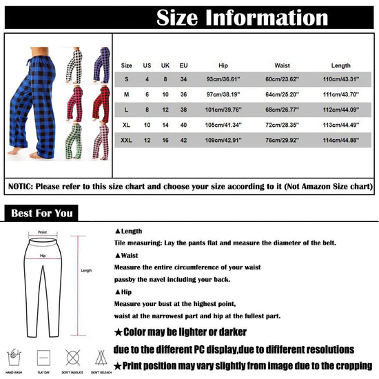 Women Christmas Pajama pants Autumn Winter Plaid Printed Pants Fashion Casual Wide Leg Pants Clothing Streetwear - Tasawoq