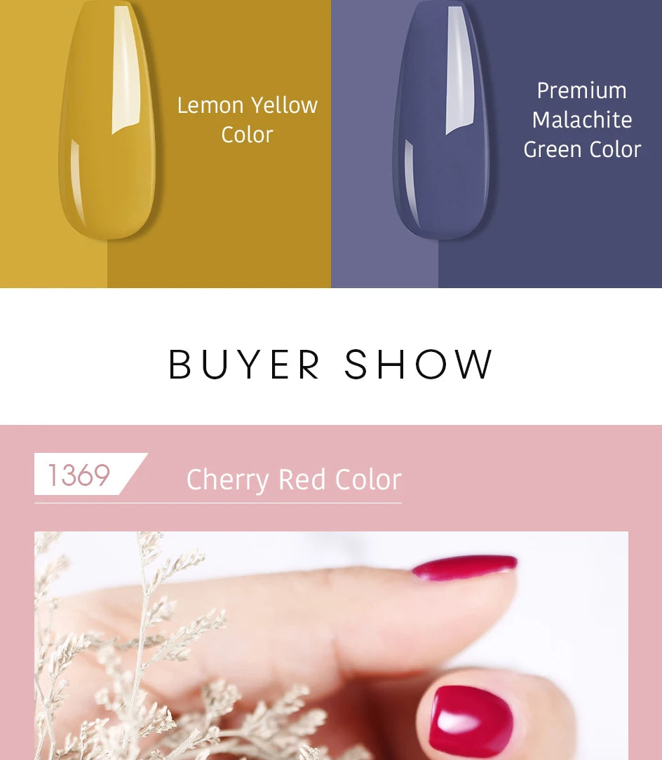 NAILCO Red Colors Series 15ML Nail Gel Polish Nail Supplies Semi Permanent For Nail Art Manicure Soak Off LED UV Hybrid Varnish - Tasawoq
