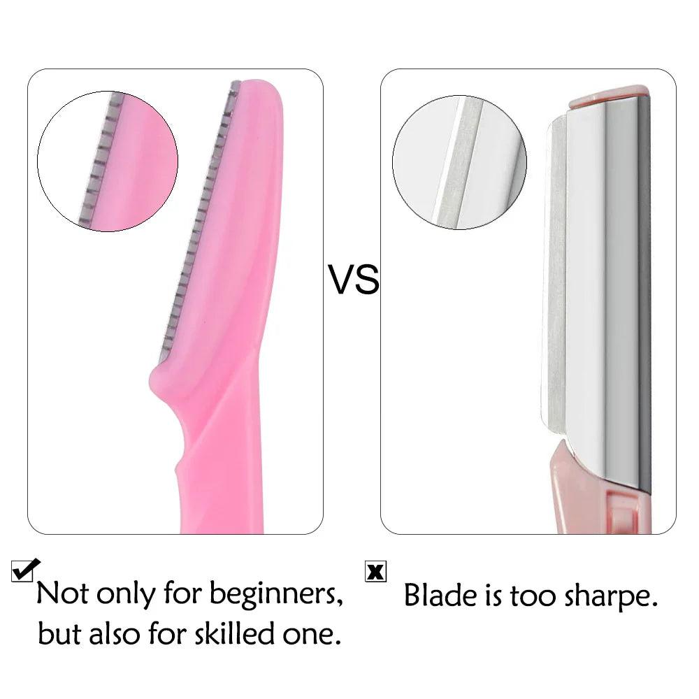 3/4/10Pcs Eyebrow Trimmer Face Blade Shaver Portable Eye Brow Epilation Hair Removal Safety Eyebrow Cutting Woman Makeup Tools - Tasawoq