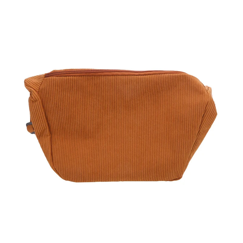 Corduroy Shoulder Bag Minimalist Crossbody Bag Women's Handbags Fashion Fabric Underarm Bag Solid Color Zipper Female Handbag - Tasawoq