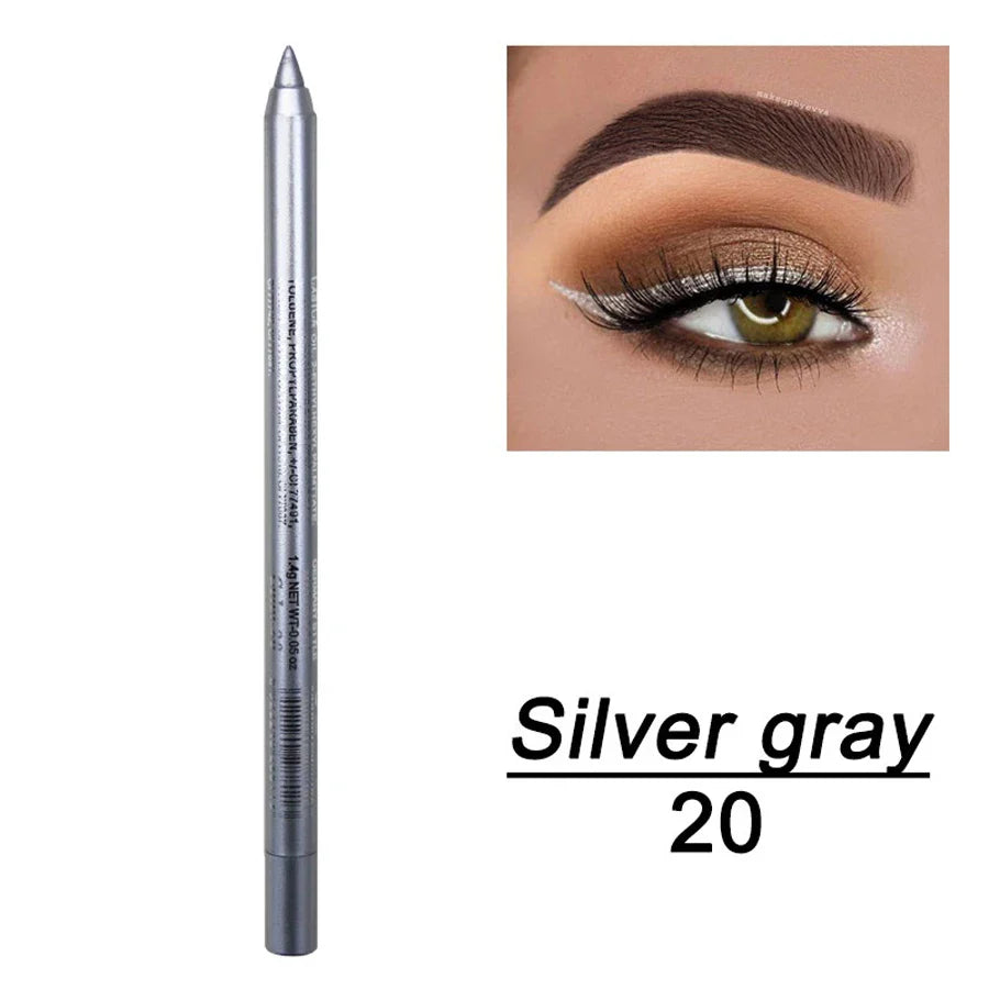 14-Color Colourful Eyeliner Pen, High Pigmented Pearly Shimmer Metallic Smokey Punk Gothic Style Eyeliner, Long Lasting Waterpro - Tasawoq
