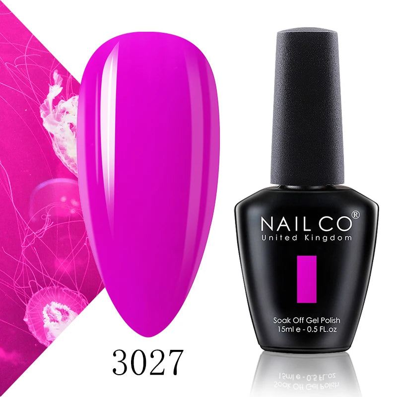 NAILCO 15ml Fresh Series Gel Nail Polish Design UV&LED Nail Gel Spring Summer Color Vernis Nail Art Glitter All For Manicure Set - Tasawoq