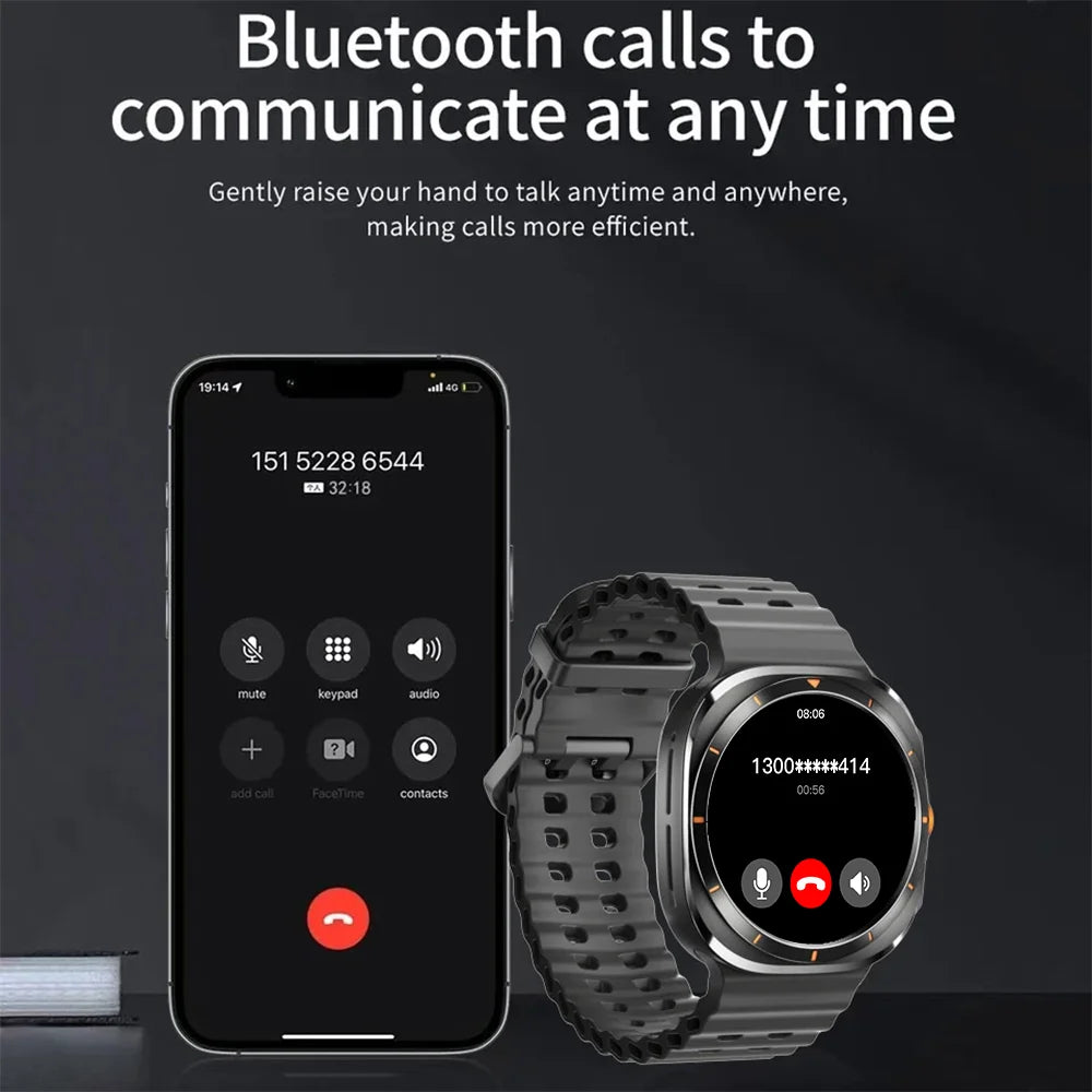 LAXASFIT Watch 7 Ultra Smartwatch Bluetooth Talk HD AMOLED Screen Fitness Tracker Health Monitoring Smartwatch for Android IOS - Tasawoq