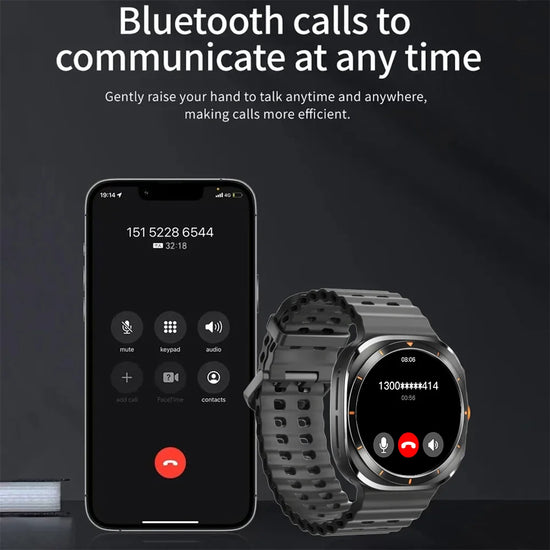 LAXASFIT Watch 7 Ultra Smartwatch Bluetooth Talk HD AMOLED Screen Fitness Tracker Health Monitoring Smartwatch for Android IOS - Tasawoq