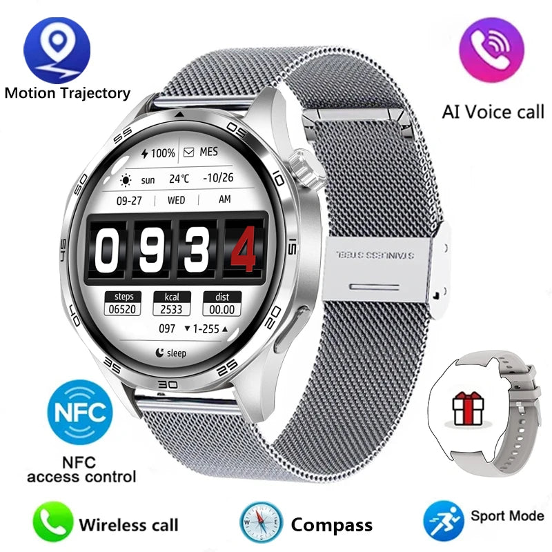 GT5 PRO Smart Watch Men Watch 5 Pro AMOLED HD Screen Bluetooth Call GPS Trajectory NFC Heart Rate Compass SmartWatches 2024 New - Tasawoq