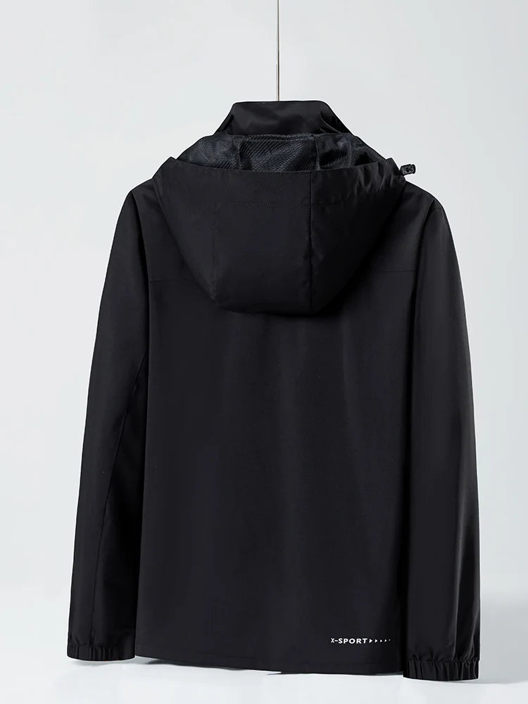Spring Autumn Casual Jacket Men/Women Outdoor Waterproof and Windproof Hooded Windbreaker Coats - Tasawoq