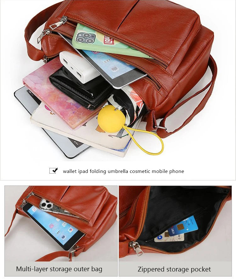 Women's Bag 2025 Trend Korean Handbags Designer Luxury Brand Ladies Shoulder Bags Soft Leather Fashion Versatile Crossbody Bag - Tasawoq