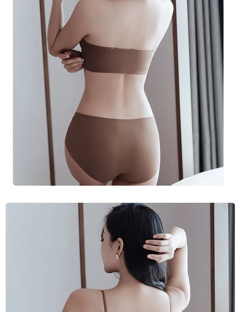 FINETOO Front Closure Sexy Push Up Bra Women Invisible Bras Underwear Lingerie For Female Brassiere Strapless Seamless Bralette - Tasawoq