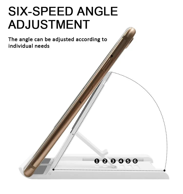 Desktop Phone Holder Stand Foldable Portable Tablet Stand Desk Lazy Bracket For iPhone 13 Pro iPad Mobile Phone Tablet below 12" - Tasawoq