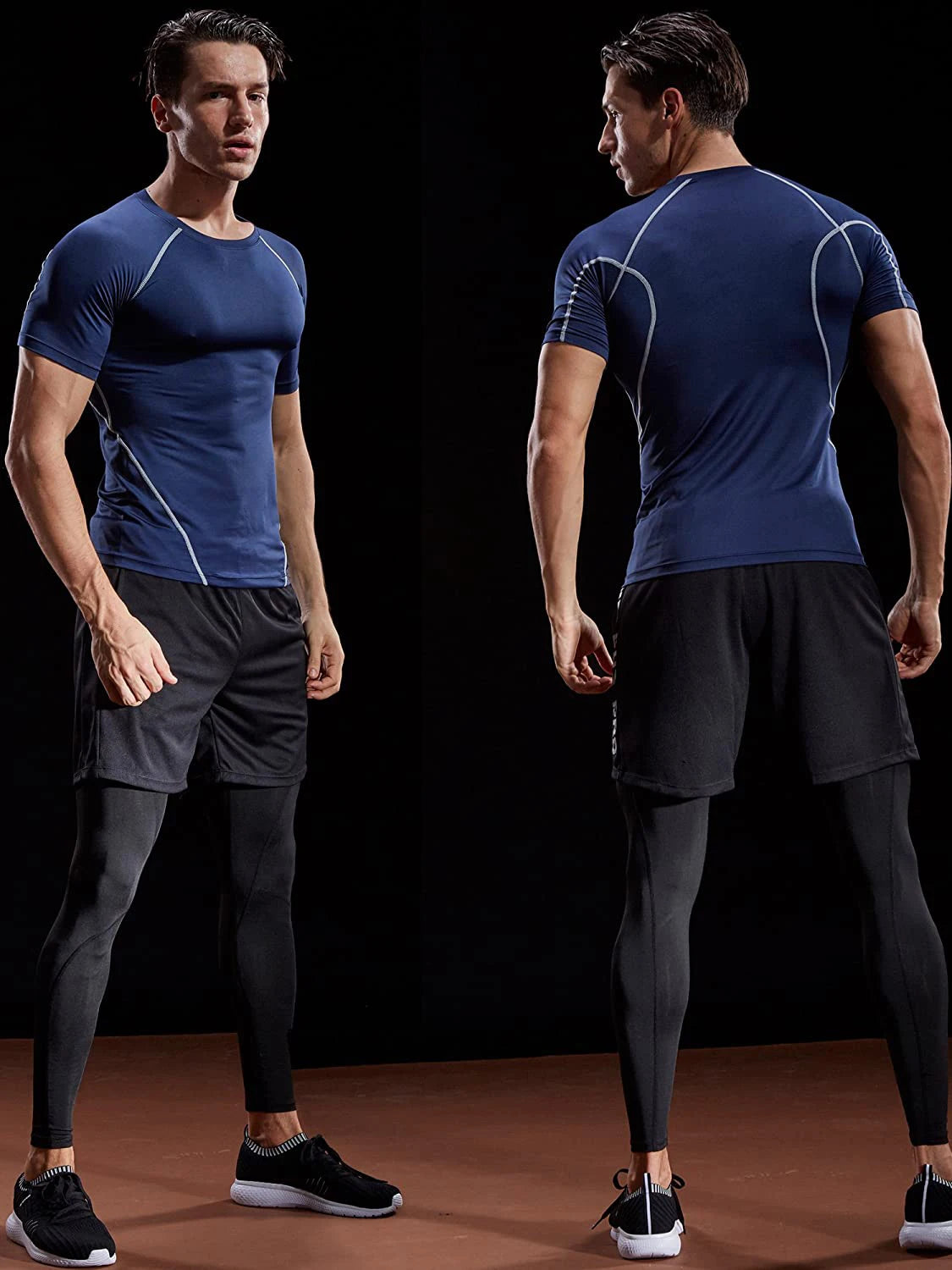 2024 Compression T Shirt Men Summer Sportswear Running T-shirt Elastic Quick Dry Sport Tops Tee Athletic Gym Workout Shirts Men - Tasawoq