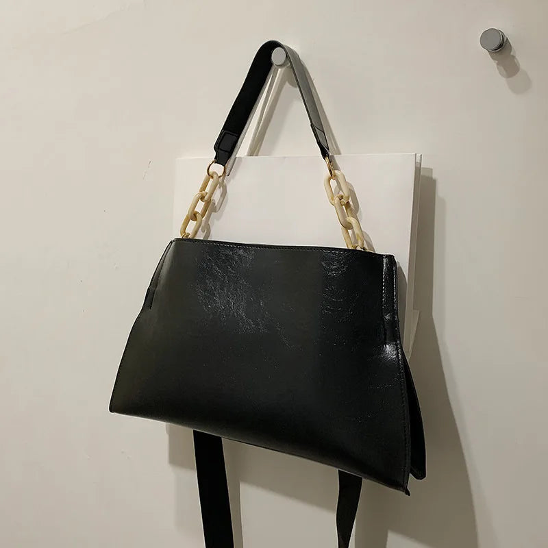2024 New Design Handbags Women Shoulder Bag Soft Synthetic Leather Crossbody Large Capacity Fashion Female Underarm Bags - Tasawoq
