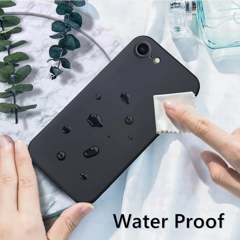 For iPhone 8 Case For iPhone SE 2022 2020 7 8 Cover Case Luxury Shockproof Soft TPU Liquid Silicone Phone Back Case For iPhone 8 - Tasawoq