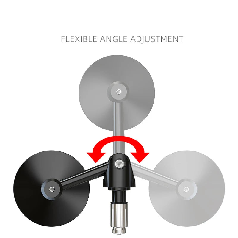 Motorcycle Handlebar Rearview Mirror Handlebar Extended Rear View Mirror Small Mirror Blind Spot Wide View Safety Turning Mirror