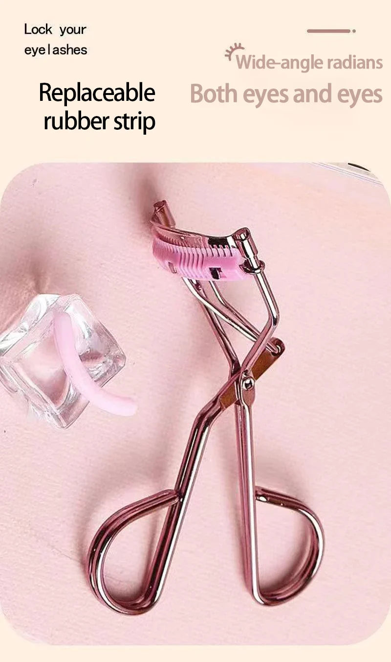 Professional Rose Gold Eyelash Curler Eyelash Cosmetics Makeup Tools Ladies Accessories Quick Styling Compact Portable - Tasawoq